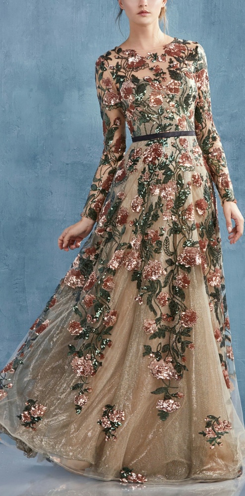 MOTHER OF THE BRIDE Formal WITH LONG SLEEVES EVENING GOWN